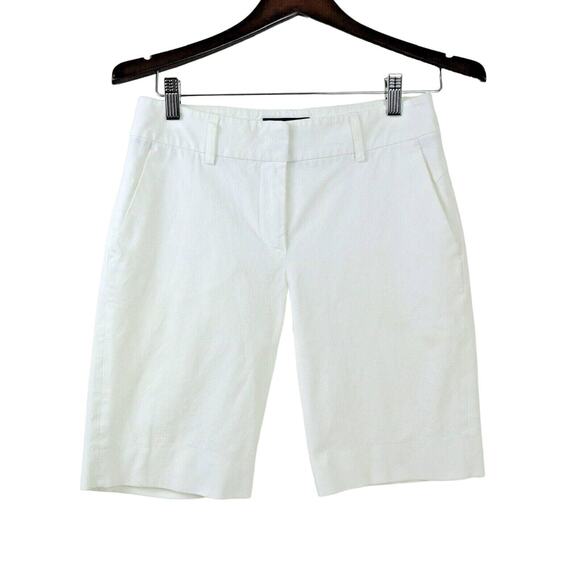 Piazza Sempione IT 40 US 4 Alissa Bermuda Shorts Bi-Stretch White - Picture 1 of 8